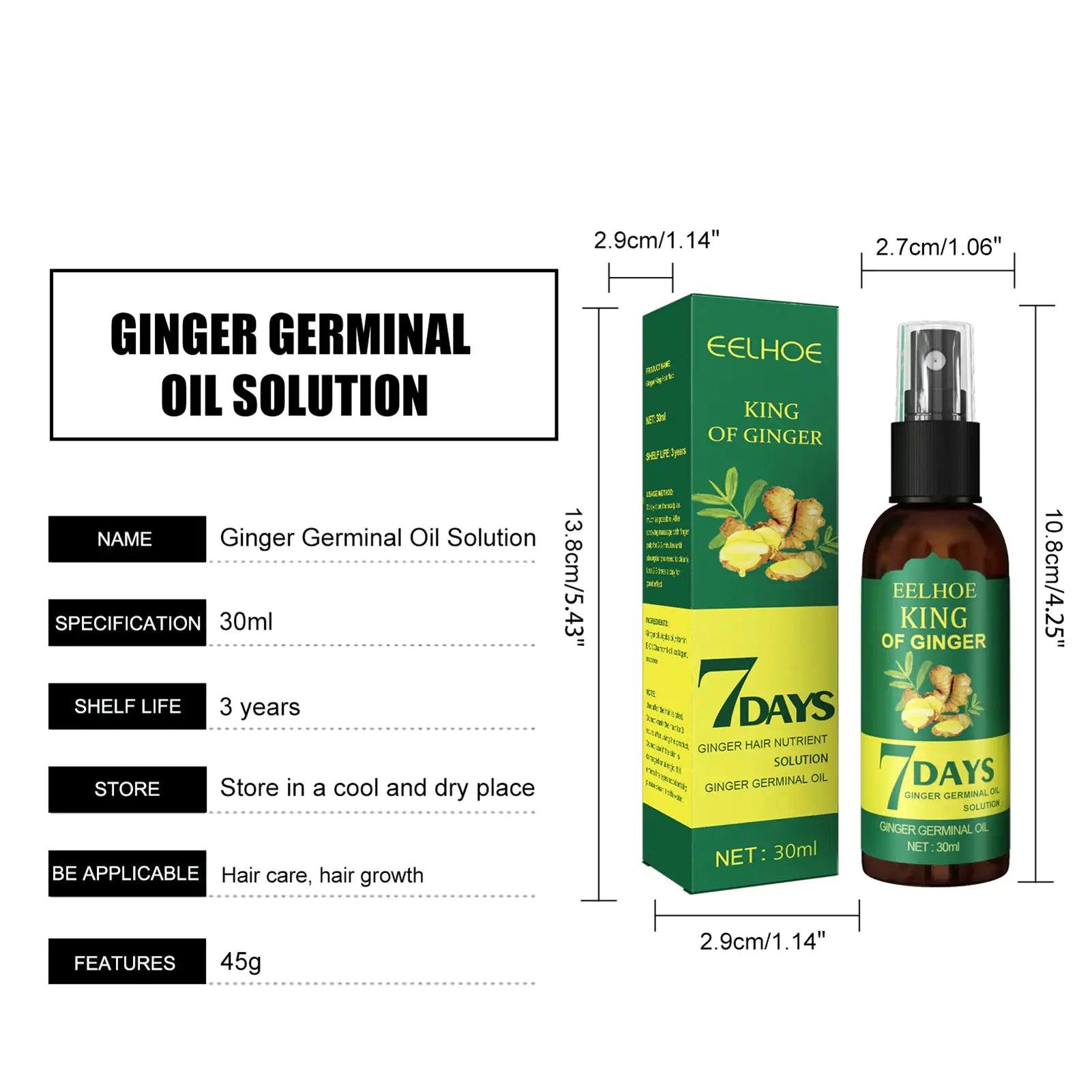 Ginger Hair Growth Serum Spray for Hair Regrowth - Thuraya Care